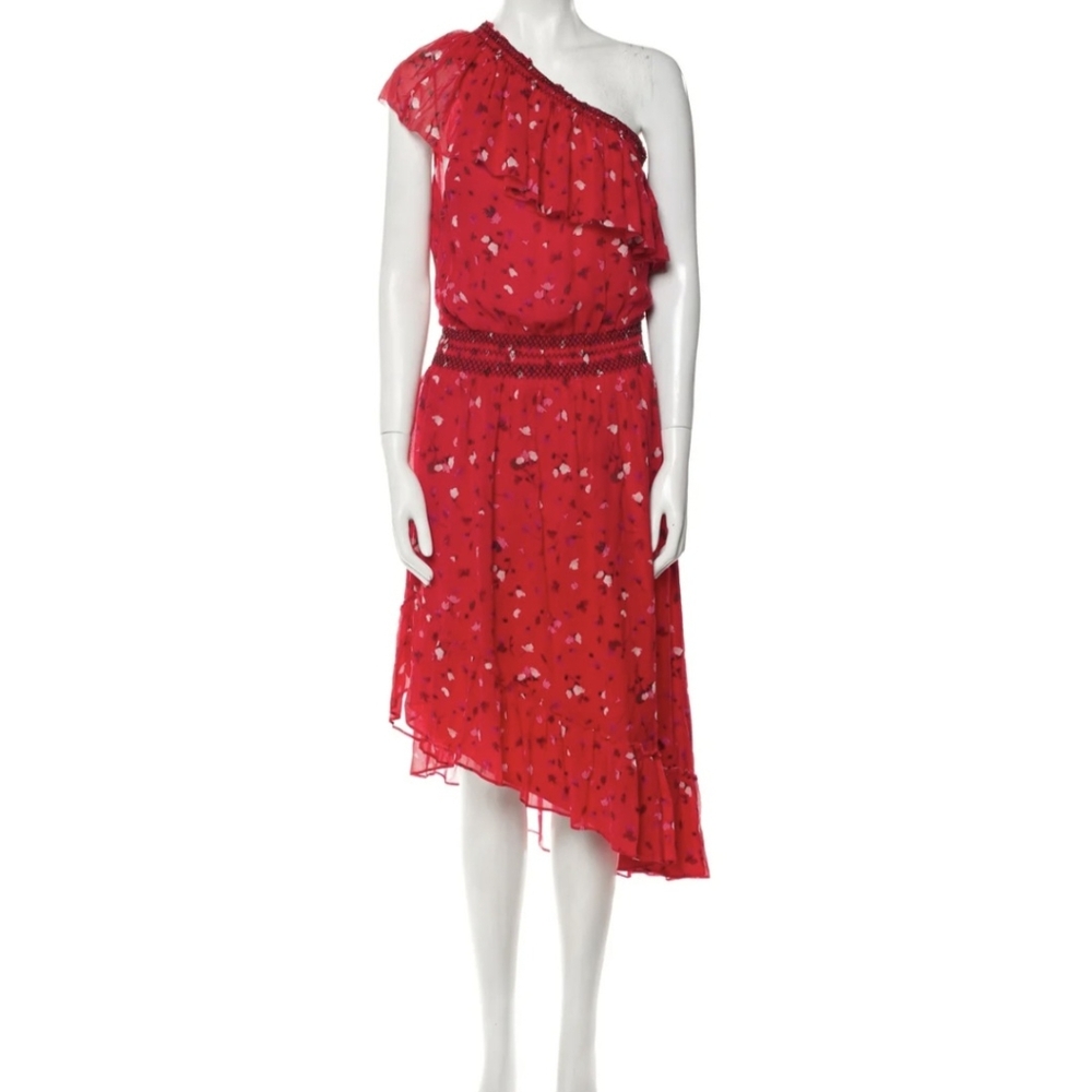 Elegant Red One-Shoulder Dress